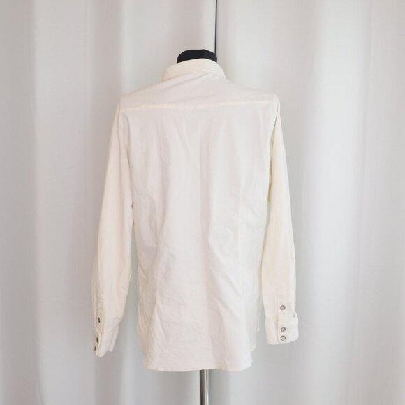 Woolrich Cream Coduroy Shacket Shirt Sz XL - Picture 3 of 7